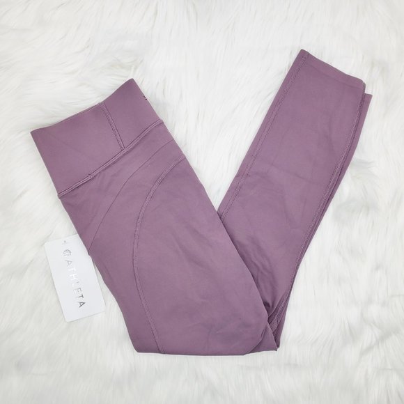 NWOT Athleta Purple Formation Mesh 7/8 Leggings - Picture 9 of 9